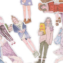 100pcs/pack lovely girls Stickers scrapbooking hand book fashion girl stickerJ!E
