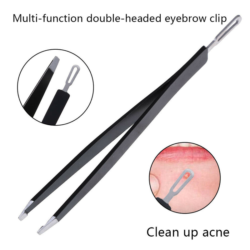 1Pc Eyebrow Clip Tweezers Double Head Tweezers Acne Extractor Acne Remover S Gw