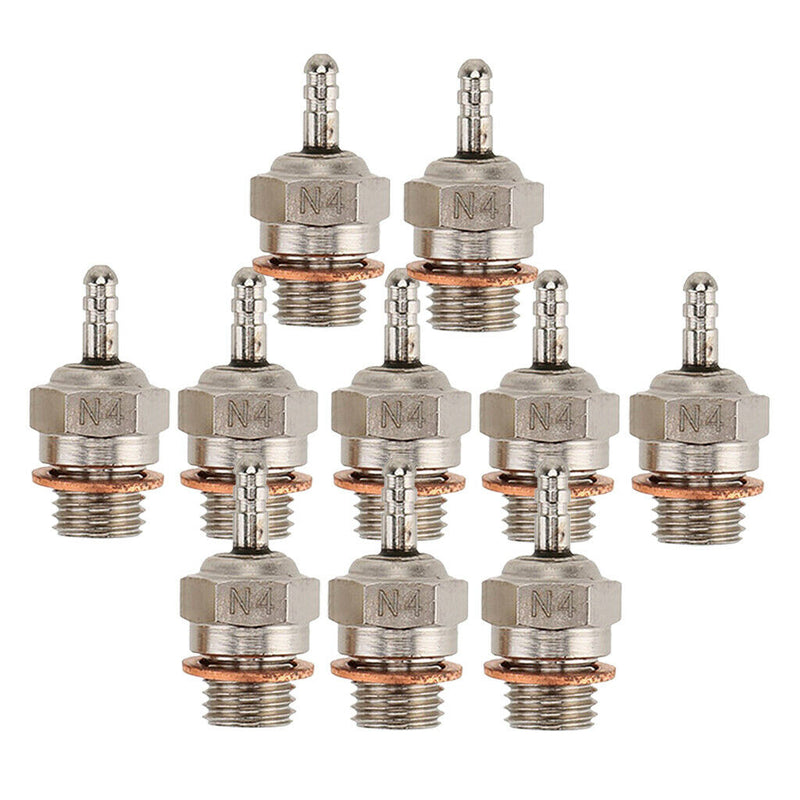 Set Of 10 Metal 70117 N4 Glow Plug Universal For HSP RC Car Parts Accessory