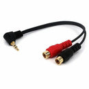 0.6FT 20cm 90 degree Right-angled 3.5mm (Mini) 1/8 inch TRS Stereo Male to