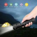 3000lm Waterproof Rechargeable XHP50LED Zoomable Flashlights Glare Flashlight