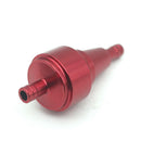 8mm Petrol Gas Fuel Filter Aluminium for Motorbike ATV Quad Inline Red