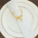 10x Metal Reindeer Napkin Rings Cloth Napkin Holders Wedding Decor