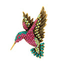 Pretty Bird Brooch Pins Costume Jewelry Women Colorful Lapel Pins Banquet
