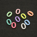 100pcs Colorful Plastic Chain Parrot Birds Toys Non-toxic C-clip Hook (S) A