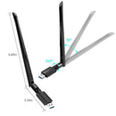 Usb 3.0 Wifi Adapter Ac 1200Mbps 5G/2.4G Dual Band Wifi Dongle Wireless Net E2N2