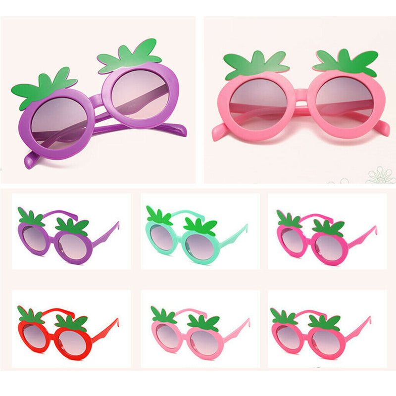 Kids Sunglasses Cute Strawberry Sunglasses Flower Shaped 6 Pieces