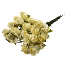 144 X Artificial Paper Rose Flower Wedding Craft Decor Ivory