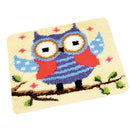Latch Hook Rug Making kits for Girls Boys Animal Owl on Tree Cushion Square
