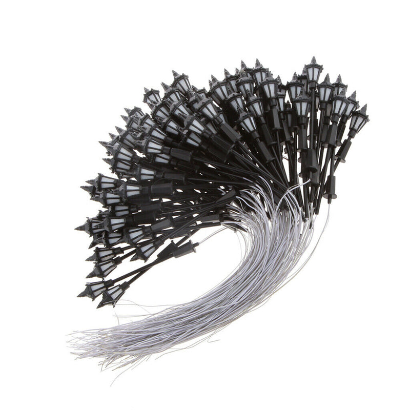 100Pcs 1:100 Street Lamp Yard LED Lights for Train Plaza Landscape Accs