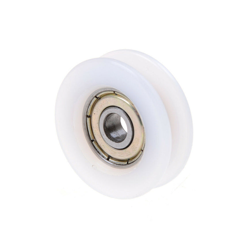 New 6*30*10mm U Groove Metal Shield Nylon Pulley Wheels Roller Ball Bearin JR