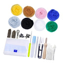 Needle Felting Starter Kit Set, Multi Colors Needle Felting Wool Set Felt Tools