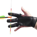 Archery Protect Glove Three-Finger Hand Guard for Bow String Shooting Hunt CGY