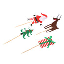 Pack of 24 Pieces Festival Cartoon Christmas Cupcake Picks Tree Santa Reindeer