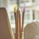 6pcs Pencil Cap Plastic Translucent Pen Cover Office Stationery Supplies