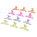12pcs Women Practical Plastic Butterfly Style Grip Hairpin Hair Claws Clips
