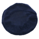 2x Anti-slip 12-15" Round Bar Stool Cover Salon Club Chair Seat Cover Dark Blue
