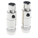 1 Pair(2 Packs) 4-Pin Mini XLR 5mm Socket Head Female Audio Jack Connector Set