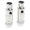 1 Pair(2 Packs) 4-Pin Mini XLR 5mm Socket Head Female Audio Jack Connector Set