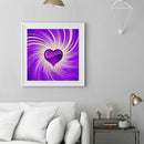 Purple Heart Full Round Drill Diamond Painting 5D DIY Canvas Wall Art Decor A