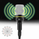 Microphone Omnidirectional 3.5mm Condenser Microphone for PC Desktop - Black