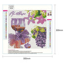 5D DIY Full Drill Diamond Painting Grapes Wine Cross Stitch Embroidery Kits