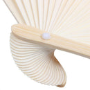 Fabric Chinese Style Flower Pattern Dancing Folding Held Hand Fan Red B9X3