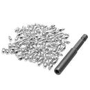 100 Pcs Stud Screw 9mm + 1 Pc Drill Sleeve, Auto Car SUV ATV Anti-Slip Scre
