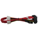 Mini SAS 36P SFF8087 to 4 X SFF 8482 29P SAS with Power Red Cable 1M