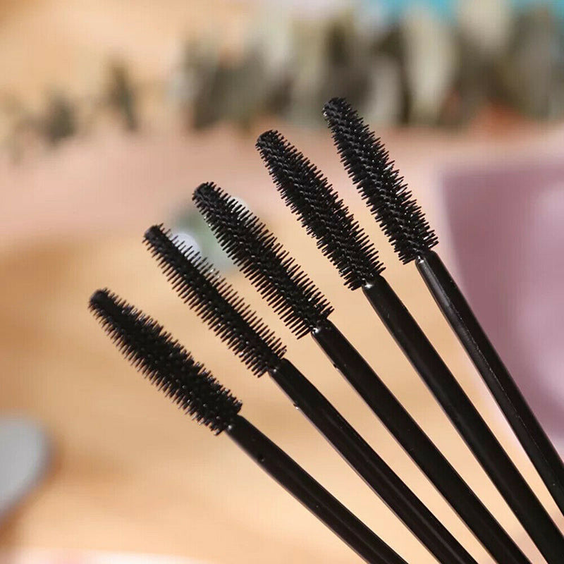 50Pcs Makeup Disposable Rotate Eyelash Brow Oblique Design Brush Cosmetic Tools