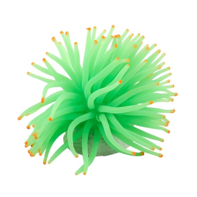 Aquarium Decorative Green Silicone Sea Anemone Fish Tank Ornament