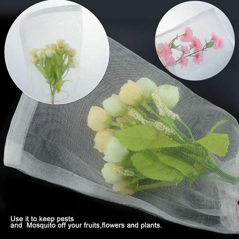 10 Pcs 10 inch x14 inch Insects Mosquito Bug Net Barrier Bag Garden Plant F