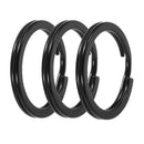 12x Keyrings Flat Split Key Rings 25mm Nickel Metal Plated Steel Hoop Loop Ring