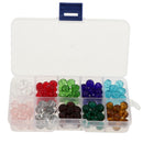 150pcs Mixed Colors 10mm Crystal Glass Rondelle Faceted Loose Spacer Beads
