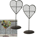 2Pcs Display Stand Iron Heart Shaped Stand Rack Holder for Air Plant Succulent