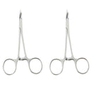 2 Pcs Dog Ear Cleaning Pliers Hair Clamp Tweezers Pet Forceps Curved Small