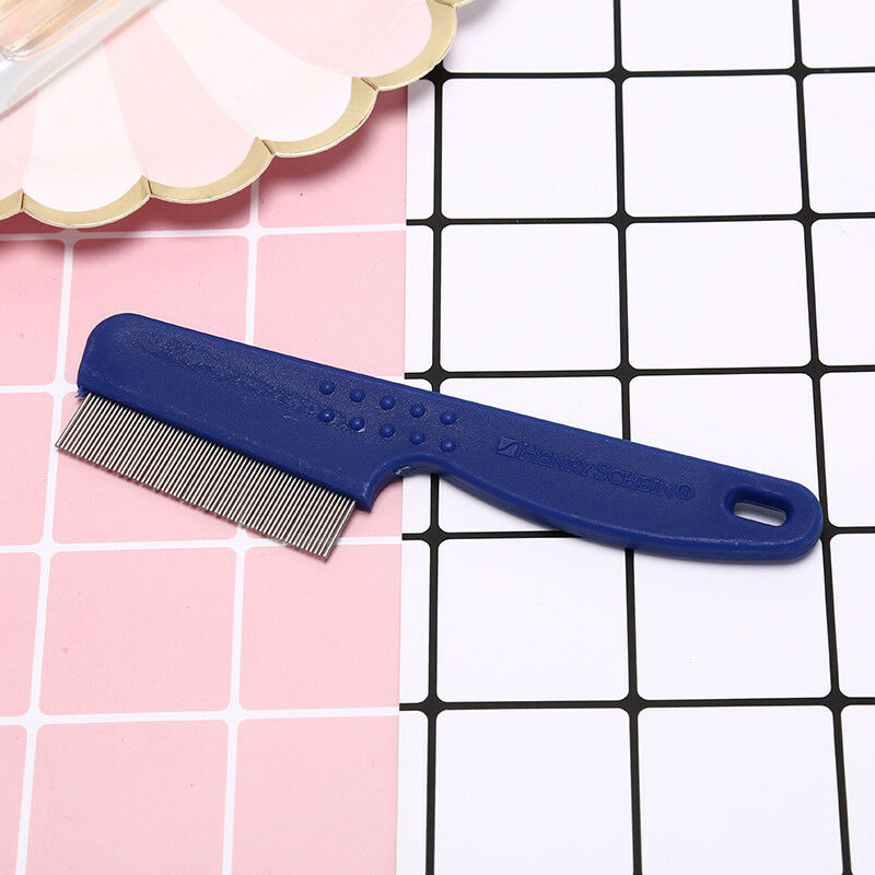 fine toothed flea flee metal nit head hair lice comb with handle for kids pet Kw