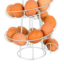 2x Iron Spiraling Egg Skelters Storage Rack Dispenser Space Saver 24 Eggs