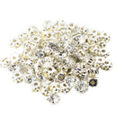 100x Crystal Rhinestone Sew On Loose Faceted Beads for DIY Sewing Crafts 8mm