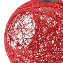 2Pcs Home Decor Rattan Ball Globe Round Lampshade Red/Green