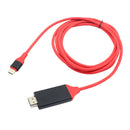 USB-C USB 3.1 Type C to HDMI 4K Adapter Cable for Phone Laptop 2 Meters Red