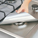 4PCS Reusable Aluminum Foil Gas Stove Burner Cover Protector Liner Clean Ma O3F3