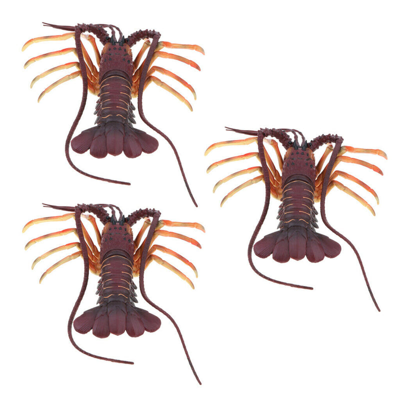 3Pcs Ocean Animals Spiny Lobsters Marine Creatures Playset Birthday Gift