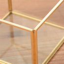 Square Opening Glass Geometry Garden Jewelry Boxs Mirror Jewelry Storage Bo K2M9