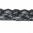 5 Yards Black Floral Stretch Net Lace Trim Dress DIY Sewing Crafts