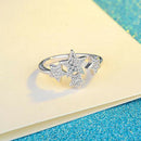 Elegant Star Diamond Ring Crystal Open Rings Wedding Party Jewelry For Wome Y6S6