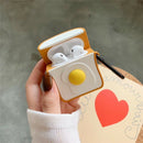 Toast Egg Bluetooth Earphone Case Cover Soft Silicone Protective For AirPods Int