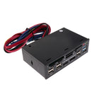 USB3.0/2.0 Hubs 5.25''Muiti-function Media Dashboard Front Panel Memory Card