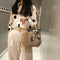 Retro Women Girls Hollow Straw Handbags Beach Handmade Woven Drawstring Totes