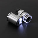60x Handheld Mini Pocket Microscope Loupe Jeweler Magnifier LED Light Trend